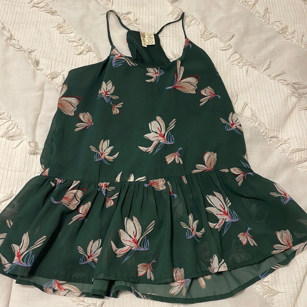 Green Floral Tank